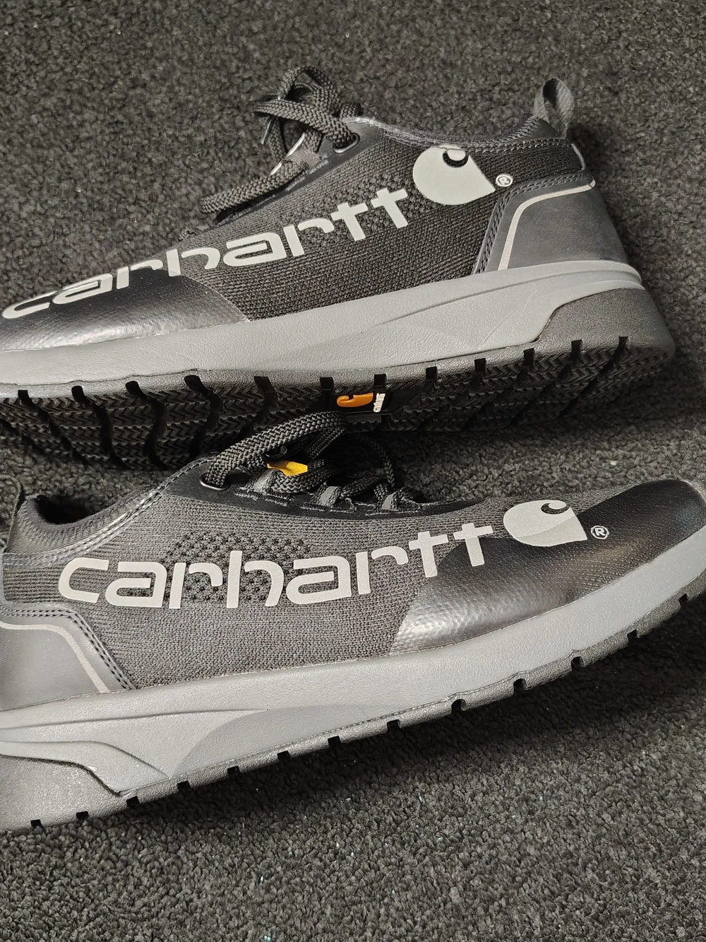 Carhartt Force Nano Composite Toe Black Gray Work Shoes Men's Size 8 New